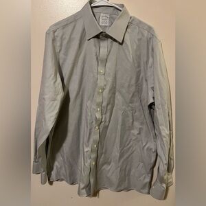 Brooks Brothers Milano Fit Non-Iron Stretch Dobby Weave Gray dress shirt